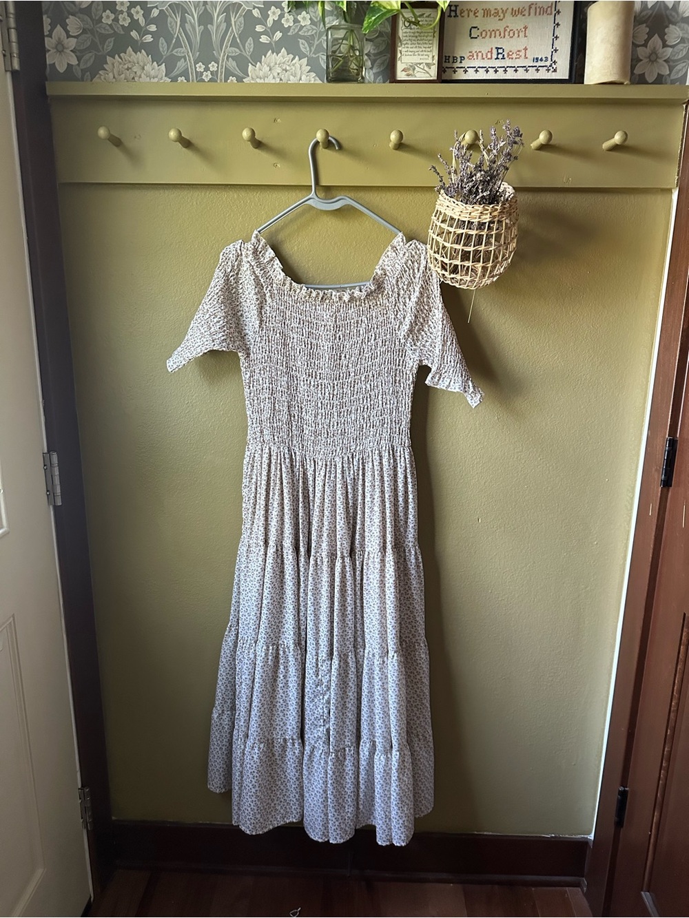 Smocked Orange Creek maxi dress